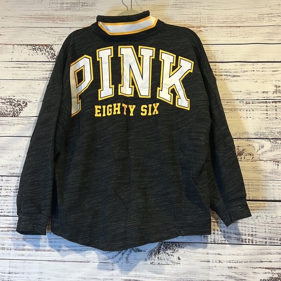 PINK Eighty Six 3/4 Zip Sweatshirt Size L - Picture 2 of 6